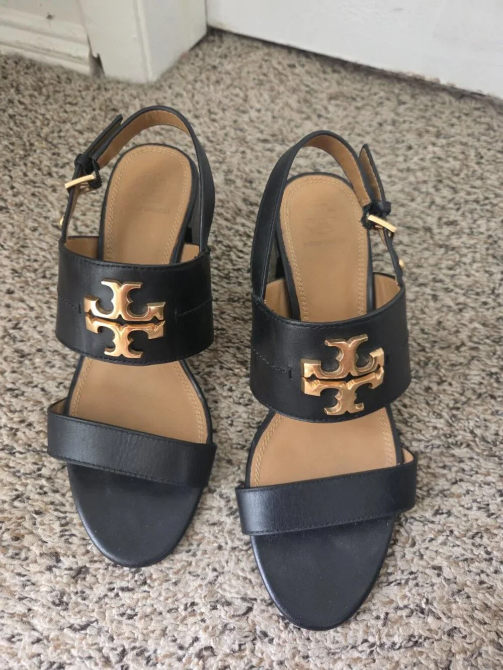 Tory Burch Women's Black Everly Sandal - Size 9